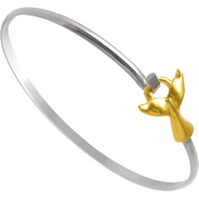 Cape Cod Jewelry-CCJ Whale Tail Bracelet | TwoTone Latch Cuff in Saudi Arabia