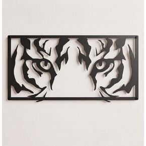 Zckjnoi Tiger Metal Wall Art Decor - 15.8x8 Inch Iron Animal Wall Sculpture for Tiger Lover, Unique Jungle Themed Home Decor Accents for Living Room, Office in Saudi Arabia