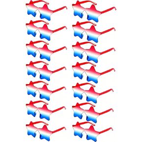 14 Pairs 4th of July Glasses, Red White and Blue Style Accessories for Independence Patriots Women Decorations in Kuwait