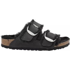 Birkenstock Unisex Arizona Big Buckle Shearling Oiled Leather Sandals in Saudi Arabia