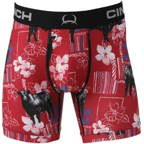 Cinch Men's 6 Inch Angus Red Boxer Brief X-Large in Kuwait