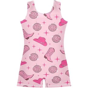 VIGTRO Girls Gymnastics Leotards Sleeveless Dance Unitards One-Piece Active Biketards with Shorts Tumbling Outfit 2-10T in Saudi Arabia