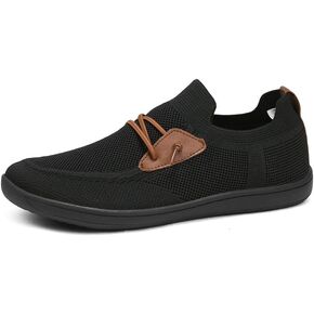 Men's Wide Box Toe Barefoot Shoes, Breathable Mesh Slip-Ons, Casual Flats, Minimalist Design, Big in Saudi Arabia