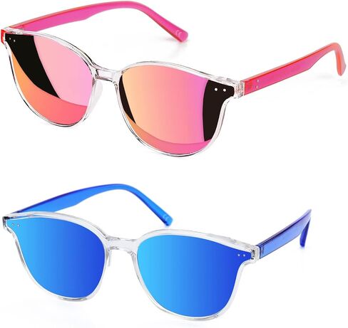 Sumato Women’s Cat Eye Sunglasses with Pink Mirrored Lenses, UV400 Protection in Saudi Arabia