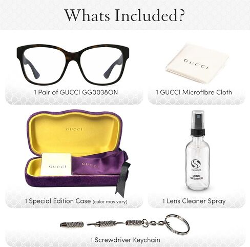 نظارات غوتشي GG0038ON للأزياء المصممة بإطار مربع أنيق مع مجموعة eSHADES الفاخرة - احتضن الرقي والأناقة in Kuwait