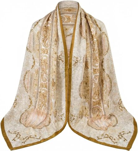 Silky Shawls and Wraps for Women Sun Protection Scarf 70" x 35" Large Paisley Soft Evening Dresses Wedding Bridal Scarve in Saudi Arabia