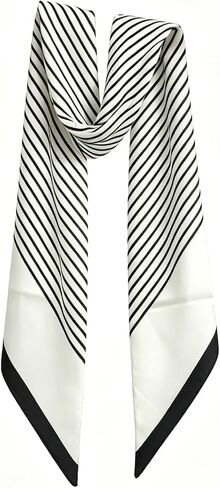 Lightweight Head Silk Scarf for Women, Fashion Long Thin Satin Hair Scarf for Waist Styling or Bag Accent, Mothers Day Gifts in Saudi Arabia