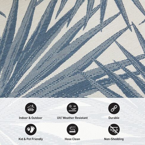 Rugshop Tropical Leaves Nature Inspired Indoor/Outdoor Runer Rug 2' x 7' Green in Saudi Arabia