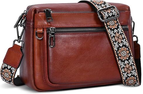 Iswee Crossbody Bags for Women Rfid Travel Medium Leather Purse Shoulder Handbag with Adjustable Strap Multiple Pockets in Saudi Arabia