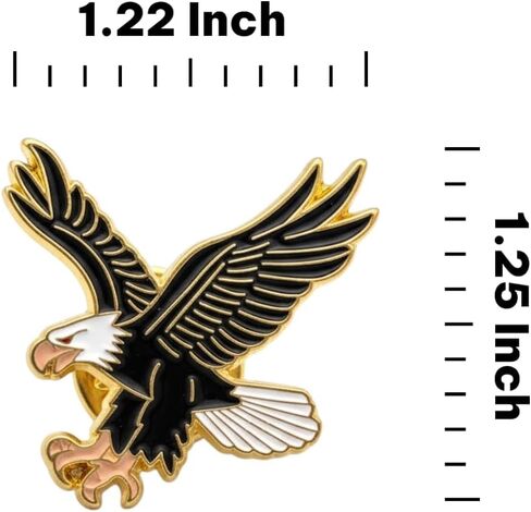 دبوس طية صدر السترة من المينا الناعم على شكل نسر - إكسسوار بروش للحياة البرية من Majestic Bird للسترات والحقائب والقبعات والحرف اليدوية in Kuwait