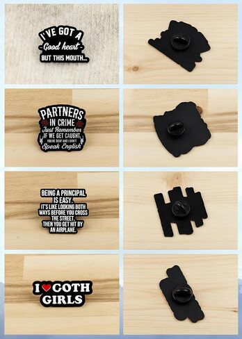 8 Pack Funny Sarcastic Enamel Pins for Backpack, 1 Zinc Alloy + 7 PVC Pin Set, ‘Caution Overstimulated’ Humor Lapel Pin, Relatable Gifts for Introverts Office Coworkers Jackets Hats Lanyards in Saudi Arabia