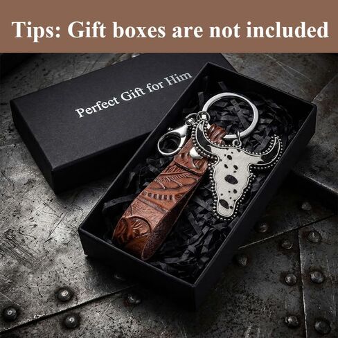 Western Keychain Wristlet for Women - Leather Cowboy Style Car Key Holder Strap - Leopard Cow Print Western Wristlet Lanyard - Boho Bag Charm Key Ring Gift in Saudi Arabia