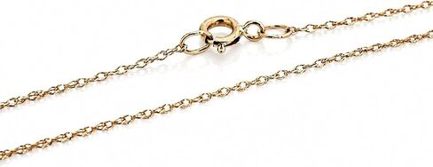 14K Solid Yellow Gold Dainty Singapore 0.5mm Twisted Cable Chain 18 inch Spring Clasp in Saudi Arabia