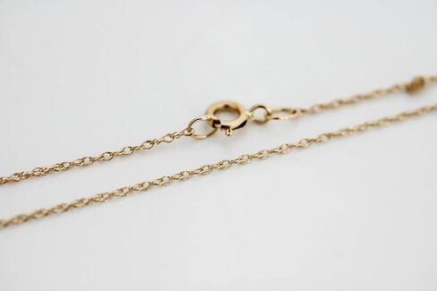 14K Solid Yellow Gold Dainty Singapore 0.5mm Twisted Cable Chain 18 inch Spring Clasp in Saudi Arabia