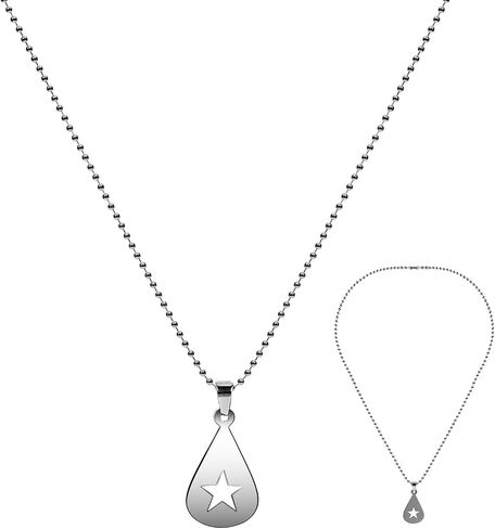 AICase Guitar Pick Star Ball Chain Conan Necklace Gray Shirt Vinyl Outfit Stickers Solid Stainless Ball Chain Music Inspired Gift Jewellery_1 in Saudi Arabia