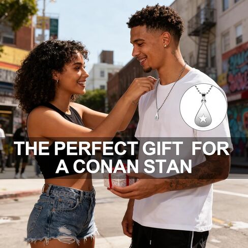 AICase Guitar Pick Star Ball Chain Conan Necklace Gray Shirt Vinyl Outfit Stickers Solid Stainless Ball Chain Music Inspired Gift Jewellery_1 in Saudi Arabia