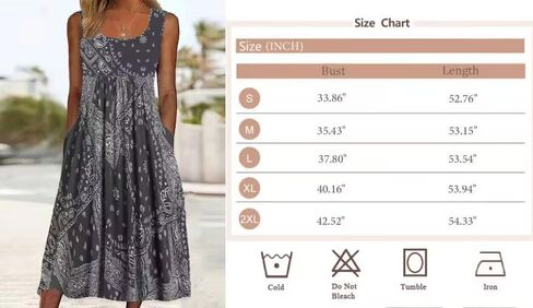 Women's Fashion Casual Elegant Resort Bohemian Style Random Print Pocket Vest Midi Dress in Kuwait
