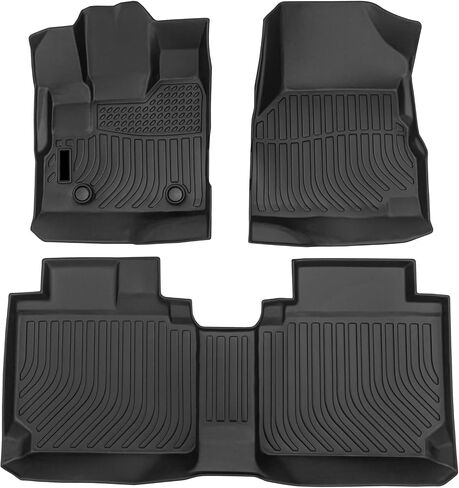 All Weather Floor Mats for 2016-2019 Chevy Cruze (No Fit 2016 Cruze Limited), Chevy Cruze Floor Mats, 1st and 2nd Maximum Coverage, 3D Waterproof TPE Rubber Protector Car Mats Full Set Liners in Kuwait