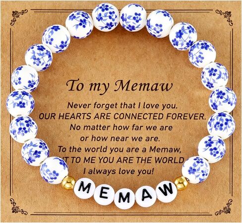هدايا Memaw من الأحفاد والأحفاد لعيد الميلاد والمجوهرات المطرزة أفضل سوار Memaw in Kuwait