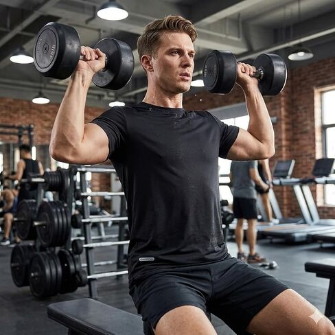 3 PCS Pack Men's Quick Dry Athletic T-Shirt 89% Nylon 11% Spandex Short Sleeve Gym Workout Running Top Black Grey White in Saudi Arabia