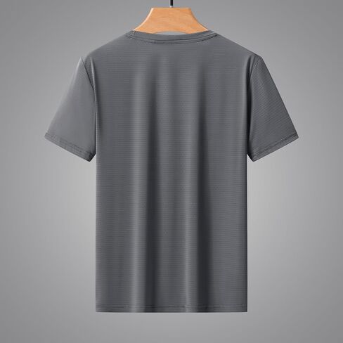3 PCS Pack Men's Quick Dry Athletic T-Shirt 89% Nylon 11% Spandex Short Sleeve Gym Workout Running Top Black Grey White in Saudi Arabia