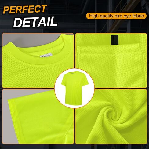 Men's Short Sleeve Moisture Wicking Crewneck Work Tees in Saudi Arabia