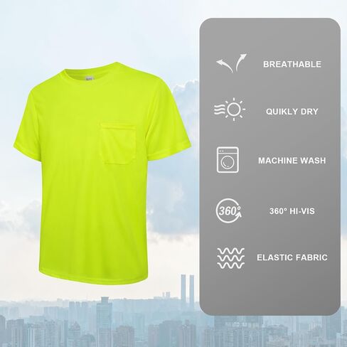Men's Short Sleeve Moisture Wicking Crewneck Work Tees in Saudi Arabia