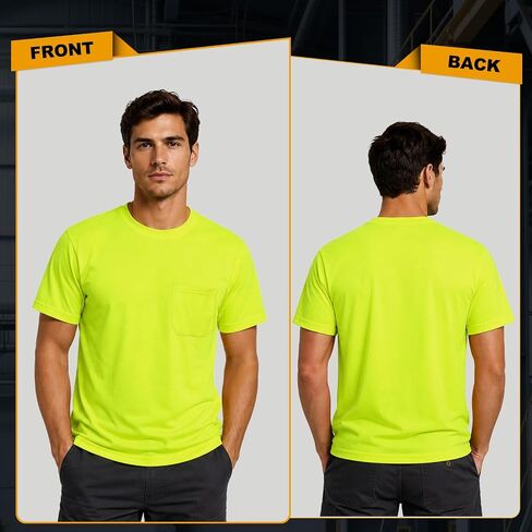 Men's Short Sleeve Moisture Wicking Crewneck Work Tees in Saudi Arabia