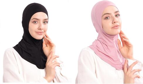 Modal Jersey Muslim Amira Instant Hijab Scarf for Women Jersey Hijab Undercaps in Kuwait
