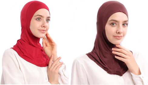 Modal Jersey Muslim Amira Instant Hijab Scarf for Women Jersey Hijab Undercaps in Kuwait