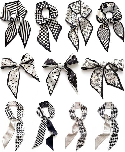 11 Pack Fashion Purse Scarf for Handbags, Cute Bag Scarves Multifunctional Neck Scarves for Hair Neck Wrist Purse Accessories in Saudi Arabia