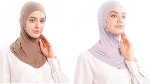 Modal Jersey Muslim Amira Instant Hijab Scarf for Women Jersey Hijab Undercaps in Kuwait