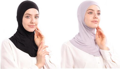 Modal Jersey Muslim Amira Instant Hijab Scarf for Women Jersey Hijab Undercaps in Kuwait