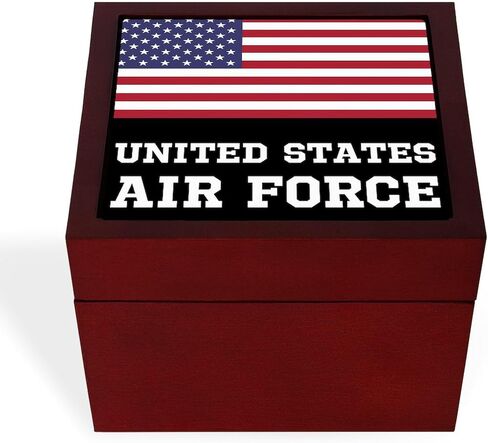 CafePress United States Air Force Memory Keepsake Jewelry Box, 5"x5"x3.75" in Kuwait