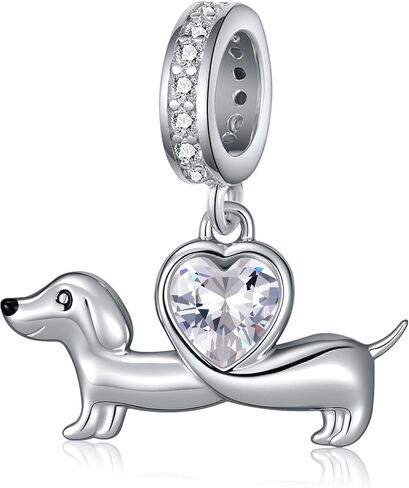 Dachshund Charms 925 Sterling Silver Dog Jewelry Dachshund Decor Weiner Dog Gifts for Women Animal Lover in Kuwait