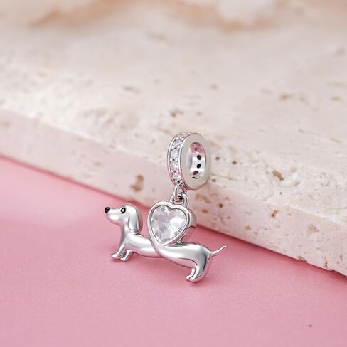 Dachshund Charms 925 Sterling Silver Dog Jewelry Dachshund Decor Weiner Dog Gifts for Women Animal Lover in Kuwait