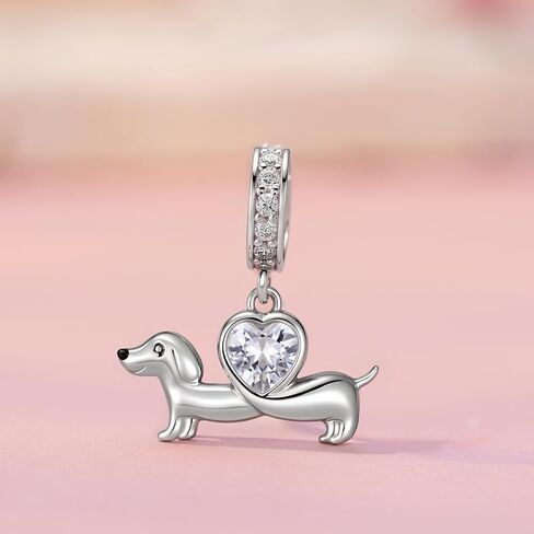 Dachshund Charms 925 Sterling Silver Dog Jewelry Dachshund Decor Weiner Dog Gifts for Women Animal Lover in Kuwait