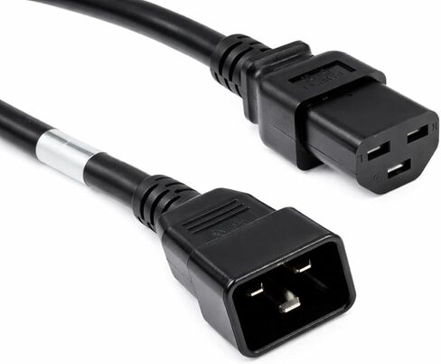 Heavy Duty AC Power Cord, 20A/250V, 12 AWG, C20 to C21, (IEC-60320-C20 to IEC-60320-C21) 6 ft - Lifetime Wty in Kuwait