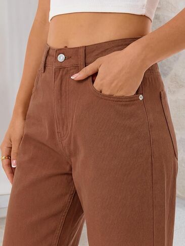 ANRABESS Women's Wide Leg Barrel Jeans | Mid Rise Ankle Length Denim Pants,Going Out Y2K Streetwear,Casual Baggy Relaxed Fit Boyfriend Style,Fall Spring in Kuwait
