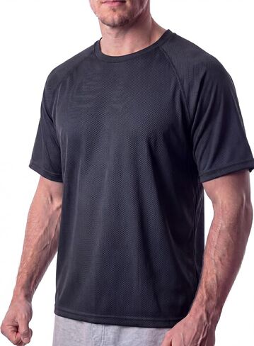 Cooling Running Men's T-Shirt Moisture Wicking Elastic Quick Dry Short Sleeve Lightweight Breathable Workout Shirts in Saudi Arabia
