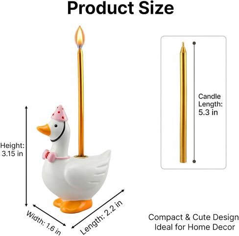 Silly Goose Cake Candle Holders with Candle One Birthday Party Supplies,One Silly Goose Cake Topper Stand Candlestick for Birthday Decorations Baby Shower Party Celebration in Saudi Arabia