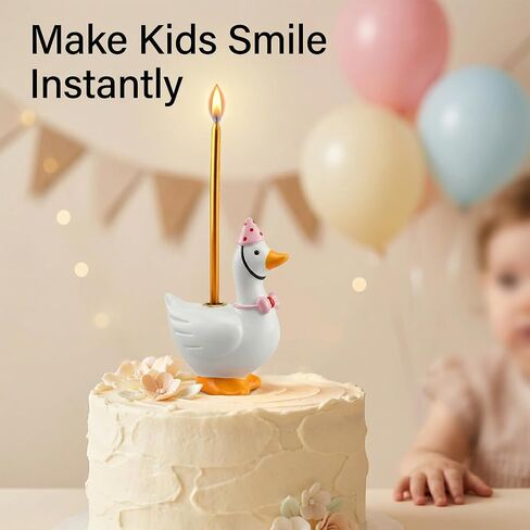 Silly Goose Cake Candle Holders with Candle One Birthday Party Supplies,One Silly Goose Cake Topper Stand Candlestick for Birthday Decorations Baby Shower Party Celebration in Saudi Arabia