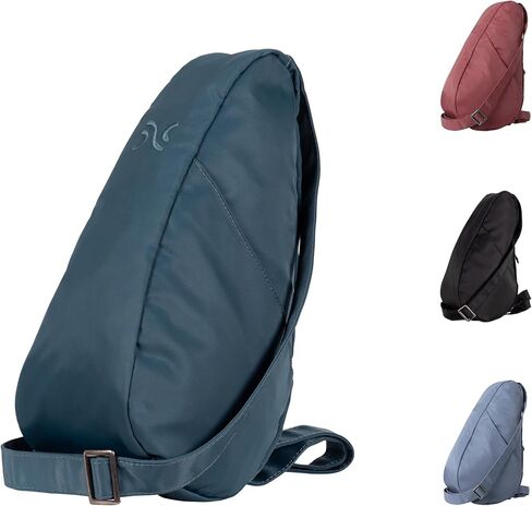 AmeriBag 11.5" Recycled Nyon Healthy Back Bag Ergonomic Crossbody Sling for Everyday Use, Travel & Walking Comfort in Saudi Arabia