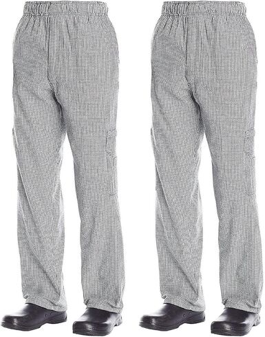 Chef Code 2-Pack Chef Cargo Pants with Elastic Waist with Drawstring and Zipper Cargo Pockets in Saudi Arabia