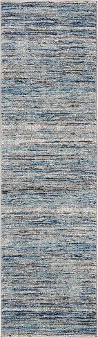 SAFAVIEH Galaxy Collection Runner Rug - 2'3" x 8', Blue & Grey, Modern Design, Non-Shedding & Easy Care, Ideal for High Traffic Areas in Living Room, Bedroom (GAL113M) in Kuwait