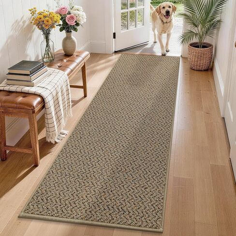 COSY HOMEER Hallway Runner Rug 2'x8' Non Slip Washable Entryway Runner Rugs Absorbent Stain Resistant Carpet Rug Runners for Hallways,Entrance and Laundry Room,Taupe in Kuwait