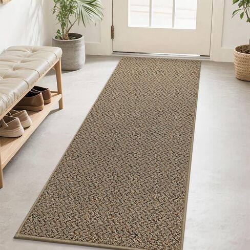 COSY HOMEER Hallway Runner Rug 2'x8' Non Slip Washable Entryway Runner Rugs Absorbent Stain Resistant Carpet Rug Runners for Hallways,Entrance and Laundry Room,Taupe in Kuwait