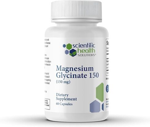 Magnesium Glycinate 150 mg – High‑Absorption Magnesium for Heart, Bone & Muscle Health – Supports Leg Cramps & Cardiovascular Function – Gentle on Stomach, Vegan, 60 Count in Saudi Arabia