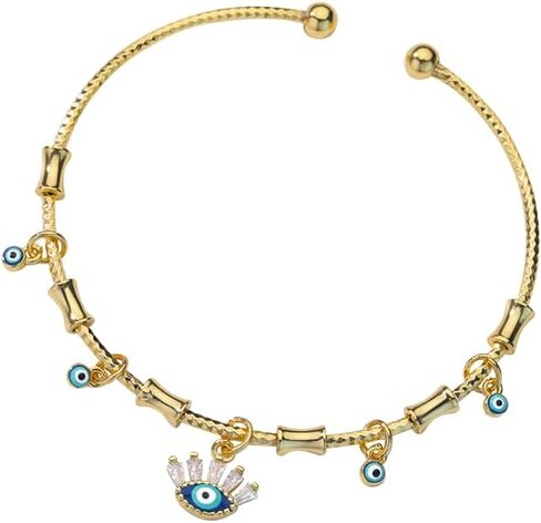 Fatima Hamsa Hand Evil Eye Bracelets for Women Good Luck Cuff Wrap Bangle Protection Bracelet in Kuwait