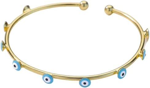 Fatima Hamsa Hand Evil Eye Bracelets for Women Good Luck Cuff Wrap Bangle Protection Bracelet in Kuwait